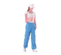 Qectial Figurine Miniature Peinte à La Main, Modèle de Fille En Résine, Reproduction pour Diorama. Accessoire pour Collectionneurs, Détails Réalistes, Idéal P, 1 24