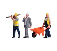 Qectial Figurines Miniatures à L'échelle 1/64 pour Diorama, Représentant Des Ouvriers Du Bâtiment, pour La Simulation de Micro-, Style D