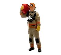 Qectial Figurines Miniatures de Pompiers à L'échelle 1:64 - Collection de Figurines Miniatures - Mini-réalistes pour Dioramas, Micro-, Décoration, Conduite D'eau Transportée