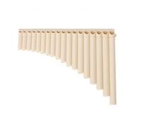 Qectial Flûte Débutant 18 Tubes Courbés en Plastique Sangle Autocollants Notes pour Initiation à la Musique, Flûte De Pan 18 Tubes, Couleur Ivoire, Avec Livret, Sac, Lanière Et Autocollants De Notes