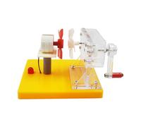 Qectial Générateur électrique Manuel avec Ampoule pour L'enseignement Des Sciences, Technologies, Ingénierie et Mathématiques (STEM) dans Les écoles, 12cmx11cmx82cm
