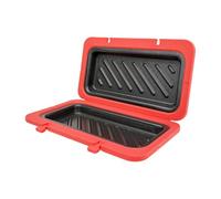 Qectial Grille Sandwich Micro-ondes Presse Grille Croque Plaque Striée Charnière Solide Fermeture Sécurisée Métal et Silicone Conception Compacte Adapté pour, Rouge