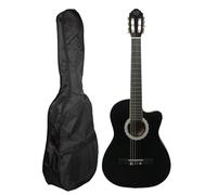 Qectial Guitare Classique Nylon Instrument à Cordes Débutant Guitare Acoustique Corps Échancré Stables Bois Tilleul Douce Maniabilité Aisée Adaptée aux Leçons