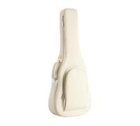 Qectial Housse Guitare Folk Sacoche Étui Rembourré Protection Rangement Transport avec Poignée Renforcée et Poche Zippée en Tissu Oxford Adaptée aux Leçons, Array, Blanc Riz