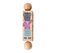 Qectial Jeu de Puzzle Rotatif pour Enfants, Bloc de Construction éducatif et Stimulant pour Les Tout-Petits, Idéal pour Développer La Motricité Fine et La Pré, Style B