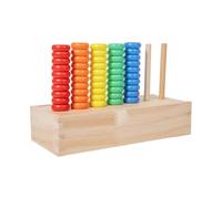 Qectial Jeu de Tri et D'empilage En Bois Par Couleur - Favorise La Pensée Logique