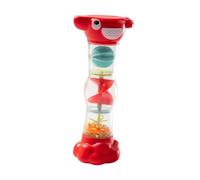 Qectial Jouet de Pluie 9,4 X 3,9 Pouces Accessoire Sablier éducatif Hochet, Rouge