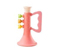 Qectial Jouet trompette pour enfants, jouet de développement sonore, poignée ergonomique, musical de, dessin animé, trompette en silicone, Rose