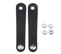 Qectial Lot de 2 Sangles de Soufflet pour Accordéon, Fermeture Réglable, En Cuir Synthétique, Accessoires de Montage de Base Inclus. Paire Compatible, 11,4cm