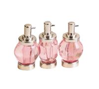 Qectial Lot de 3 Flacons de Parfum Miniatures pour Maison de Poupée, Petits Ornements, Décoration de Micro-, Construction En Alliage et Verre, Parfaits, Argent
