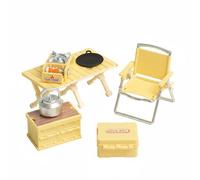 Qectial Maison de Jeu Industrielle Kit Mobilier Miniature Accessoires de Décor Maquette de Pièce Scène Miniature Éléments Modulaires Matériaux Plastique Métal, Jaune