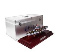 Qectial Maquette Navire de Guerre Alliage Maquette Bateau Militaire Modèle Statique Réplique Collection avec Détails Finement Gravés et Coffret Transport