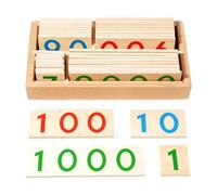 Qectial Matériel D'apprentissage Des Mathématiques : Cartes Numériques avec Boîte, Outil D'éveil Préscolaire, Cartes D'apprentissage de 1 à 9000 P