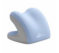 Qectial Oreiller Enfant Oreiller Ergonomique Coussin de Coussin de Bureau avec Mousse à Mémoire de Forme Centre Creusé Angle Scientifique Soutien Cervical, Gris Bleu