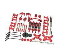 Qectial Pièces RC Voiture Accessoires Tirant Axe Arrière Bras Métal Solide Remplaçable Installation Simple Conçu pour Usage Passion Loisirs V, Rouge