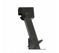 Qectial Pied de Support de Remorque Jambe d'Appui Cric Stabilisateur Béquille d'Appoint Support de Remorque en Fer avec Platine de Base et Renfort Charniéré, Pied De Support Peint En Noir