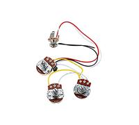 Qectial Potentiomètres Professionnels A250K+B250K, Faisceau de Câblage Robuste pour Guitare, Potentiomètres de Volume, Prises Jack pour Accessoires de Gu