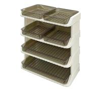 Qectial Présentoir Multicouche pour Jouets, Figurines, Petites Poupées, 1/64e, En Alliage, pour Voiture, Rangement de Cuisine, Maquillage, Matériau PP, Idéal, 4 Couches