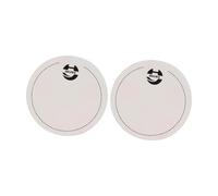 Qectial Renfort de Pédale Simple de Batterie Es 2 Pièces pour Une Durée de Vie Prolongée Du Tambour Accessoire En Matériau PET Protecteur de Peau de Tambour, Blanc