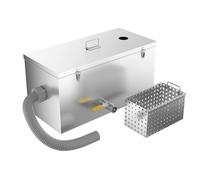 Qectial Séparateur de Graisses de Cuisine Piège à Graisses de Comptoir Séparateur d'Effluents Gras pour Cuisine Acier Inoxydable Robuste avec Couvercle, 8LBS