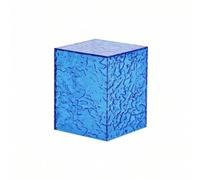 Qectial Support d'Exposition Acrylique Présentoir Dessert Piédestal Riser Plateau Socle Surface Translucide Aspect Givré des, Bleu, Moyen