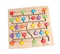 Qectial Tableau Numération en Bois Pièces Mobiles Symboles Mathématiques Outil Compl pour Compter Comparer Servant aux Jeux Guidés Indépendants pour Renforcer, Labyrinthe Chiffres