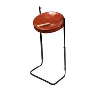 Qectial Tambour à Langues en Acier avec Support Réglable et Maillets en Bois pour Musicien Débutant et Expert Musicale à Domicile, Orange