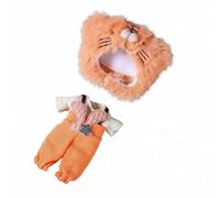 Qectial Tenue de Poupée Ensemble Vêtements Accessoires Miniature Peluche pour Poupée 14cm Créativité Rôle Costume Confort Adapté aux Collectionneurs Enfants Jeu Imaginatif Cadeau , Vêtements Tigre