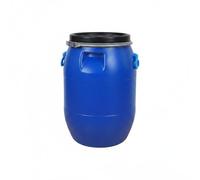 Qectial Tonneau Industriel Étanche Baril Récipient Conteneur en Hdpe Renforcé Couvercle Ajusté avec Cercle de Fermeture pour Stockage Sécurisé des Matières, 60L Bidon À Cerclage En Fer Épaissi