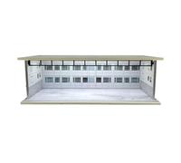 Qectial Vitrine de Présentation pour Modèle Réduit de Voiture à L'échelle 1/64, Accessoire de Collection pour Parking, Arrière-plan avec LED Intégrée, Vit, Style D
