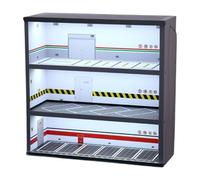Qectial Vitrine de Présentation pour Modèles Réduits de Voitures Moulées sous Pression à L'échelle 1/64 avec éclairage pour Petites Voitures