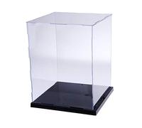 Qectial Vitrine Maquette Boîte Présentoir Plateau Poussière Dotée d'une Base Noire et Structure en Adaptée à L'Organisation de Figurines Rangement à Dom