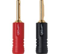 QED Fiche banane Screwloc 1885 – Connecteur pour haut-parleur noir/rouge – Pack de 10 (5+5)