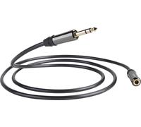 QED Performance - Rallonge de câble audio - jack stéréo femelle pour jack stéréo mâle - 5 m - graphite