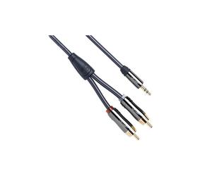 QED Performance RCA-Mini-Jack J2P Graphite - Câble Jack 3,5 mm / RCA de 3 m