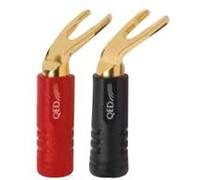 QED Fiches bananes Screwloc 1890 – fourches – lot de 4 (2 rouges / 2 noires)