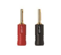 QED Fiche banane Screwloc 1885 – Connecteur pour haut-parleur noir/rouge – Pack de 10 (5+5)