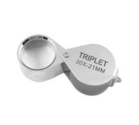 QEDBOJE 1 pièce Loupe Bijoutier 30x, Loupe Pliable de Poche avec Poignée, Mini Loupe pour Bijoutiers, Verre Loupe Pliable, Lentille en Verre pour Pierres, Münzen, Loupe Grossissante (30x)