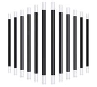 QEDBOJE 12 pièces Baguettes de Magicien, Magique, Trick Party, Bâtons Magique en Plastique Classique pour Halloween, Anniversaire, Fête Mascarade (24,5cm/9,6 pouces) (Noir et Blanc)