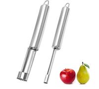 QEDBOJE 2 Pièces Vide Pomme Acier Inoxydable,Vide-Pomme en Acier Inoxydable,Coupe Pomme,Extracteur de Pomme Poires,Lavable au Lave-Vaisselle,Antirouille, Étanche, Robustesse