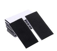 QEDBOJE 24 Paires Scratch Autocollant Double Face Bande Agrippantes Adhésives Noir Nylon Ruban Adhésif Double Face Extra Fort Rectangle 10cm×2.5 cm Für DIY Scratch Autocollant Double Face