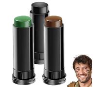QEDBOJE 3 Pièces Kit de Camouflage Visage, Tactique, 90g Crayon en Bâton, pour la Chasse, les Activités Extérieures et Militaires, Couleurs d’Armée, Grimage (Noir, Marron, Vert)