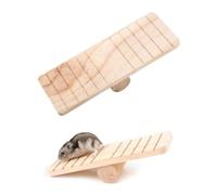QEDBOJE Jouet à Bascule & à Mâcher en Bois Naturel, 1pc. Idéal Cochon d'Inde, Hamster. Accessoire cage rongeurs stimulant activité, hygiène dentaire. Anti-ennui pour Gerbille, Chinchilla, Souris.