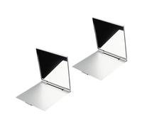 QEDBOJE Lot de 2 pièces Miroir de Voyage, de Poche, Pliable, Ultra Fin et Durable, Convient pour Les Voyages, Le Bureau, Le Rasage, Le Camping et Le Maquillage (6 x 7 cm)