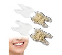 QEDBOJE Prothèse Temporaire, 2 Ensembles, Couronne et Facettes Clipsables à Poser Soi-Même, Dentier, Ciment, Pour Antérieures et Postérieures, Fabriquez Vos Propres Dents pour Manquantes et Cassées