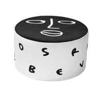 QEEBOO pouf MIDNIGHT MONOLOGUE Shantell Martin Collection (Ø 65 x 40 cm - Polyester et polyamide)