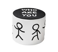 QEEBOO pouf WHO ARE YOU Shantell Martin Collection (Noir - Polyester et polyamide)