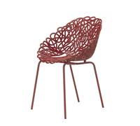 QEEBOO set de 2 chaises pour l'extérieur BACANA (Dark red - Polypropylene et métal)