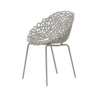QEEBOO set de 2 chaises pour l'extérieur BACANA (Dove grey - Polypropylene et métal)