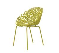 QEEBOO set de 2 chaises pour l'extérieur BACANA (Mustard - Polypropylene et métal)